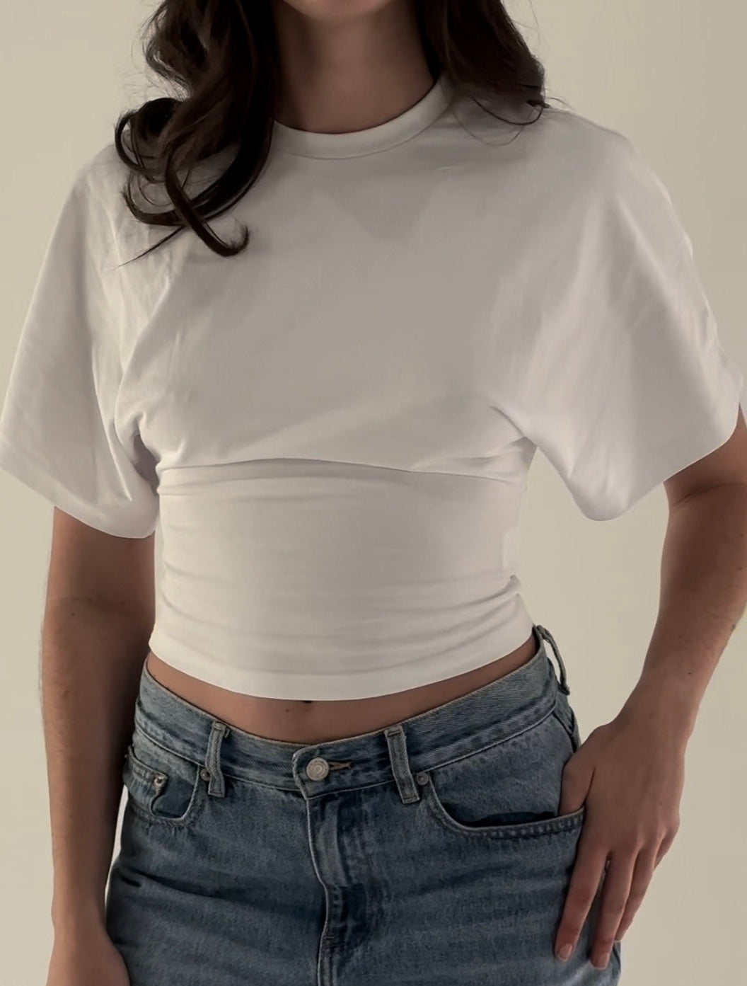 The Cinched Tee - White