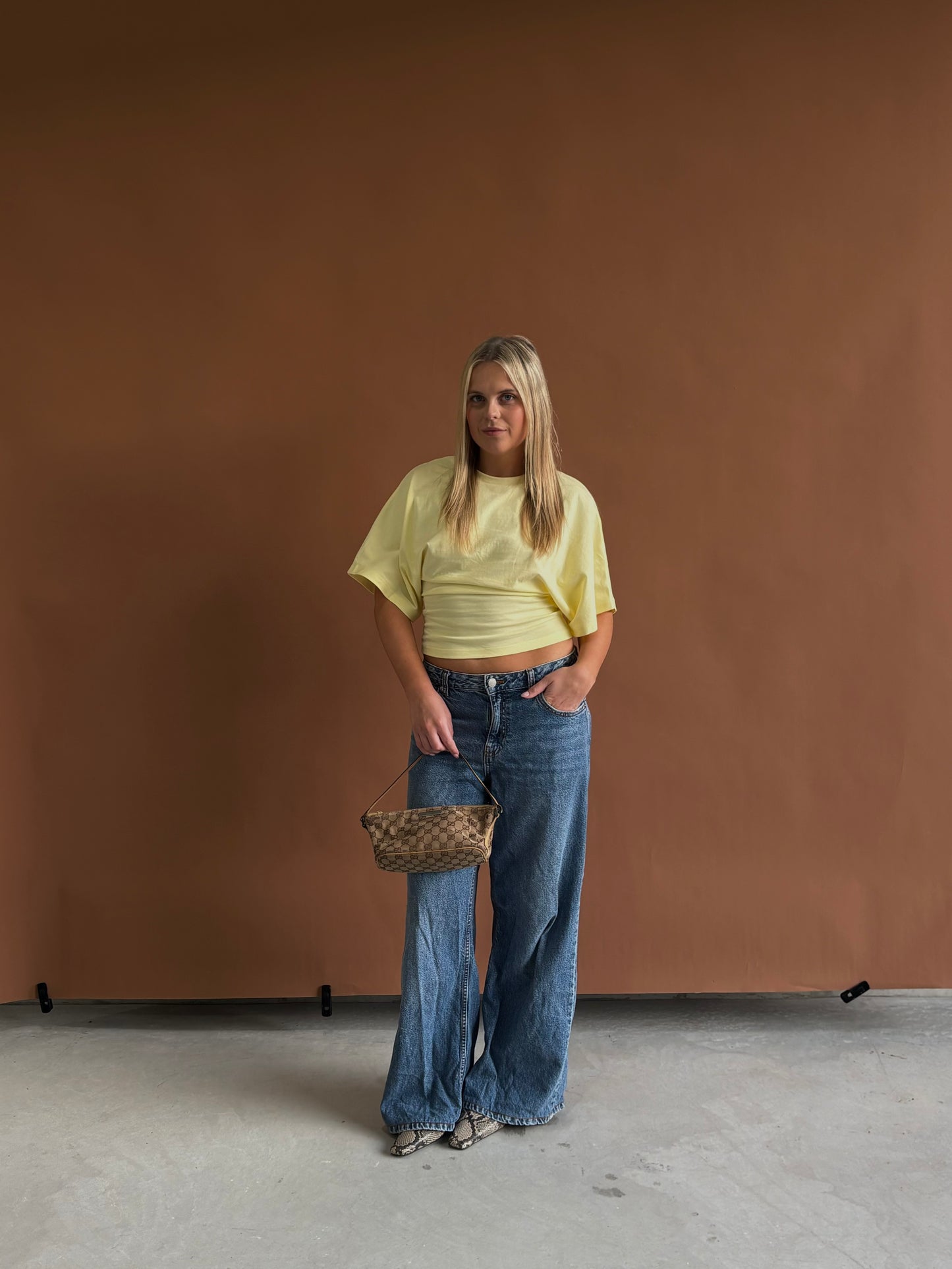 The Cinched Tee - Buttercream